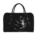 Evil Samurai Mask Print Leather Duffel Bag