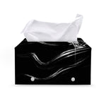 Evil Samurai Mask Print Leather Tissue Box Cover