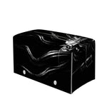 Evil Samurai Mask Print Leather Tissue Box Cover