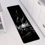 Evil Samurai Mask Print Long Kitchen Mat