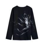 Evil Samurai Mask Print Long Sleeve Short Coat