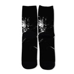 Evil Samurai Mask Print Long Socks