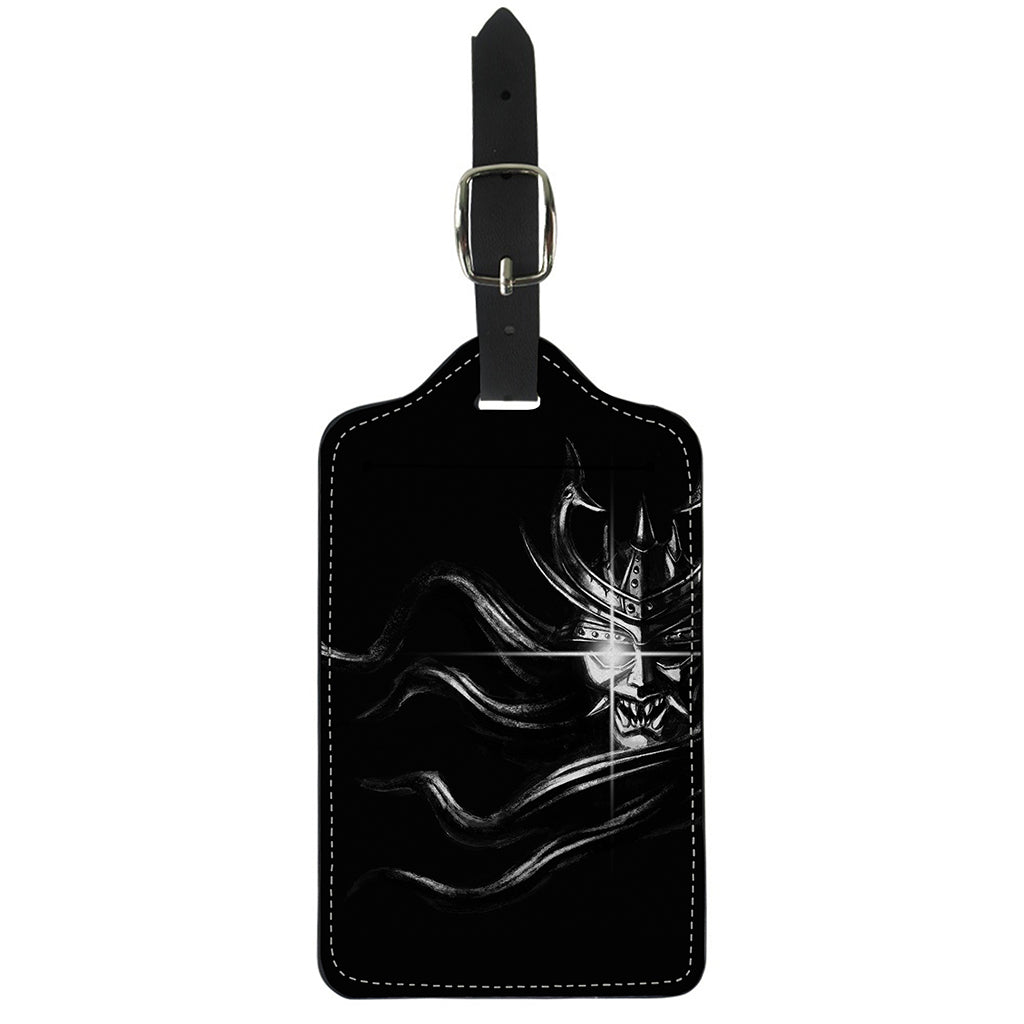 Evil Samurai Mask Print Luggage Tag