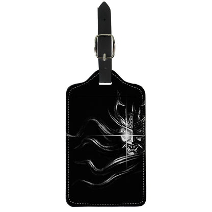 Evil Samurai Mask Print Luggage Tag