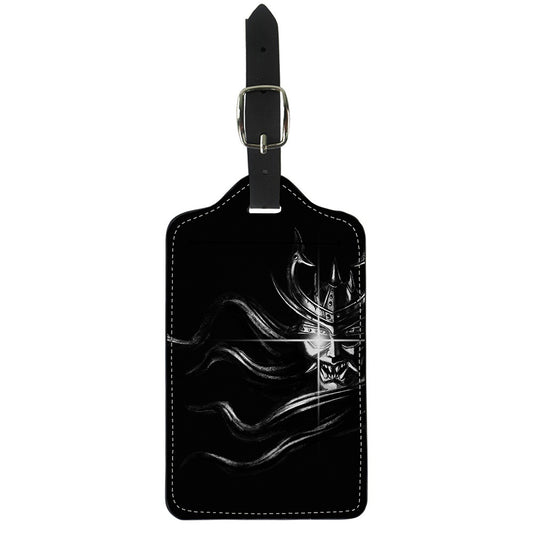 Evil Samurai Mask Print Luggage Tag
