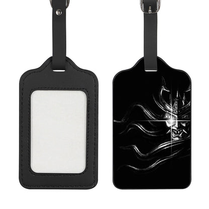 Evil Samurai Mask Print Luggage Tag