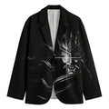 Evil Samurai Mask Print Men's Blazer