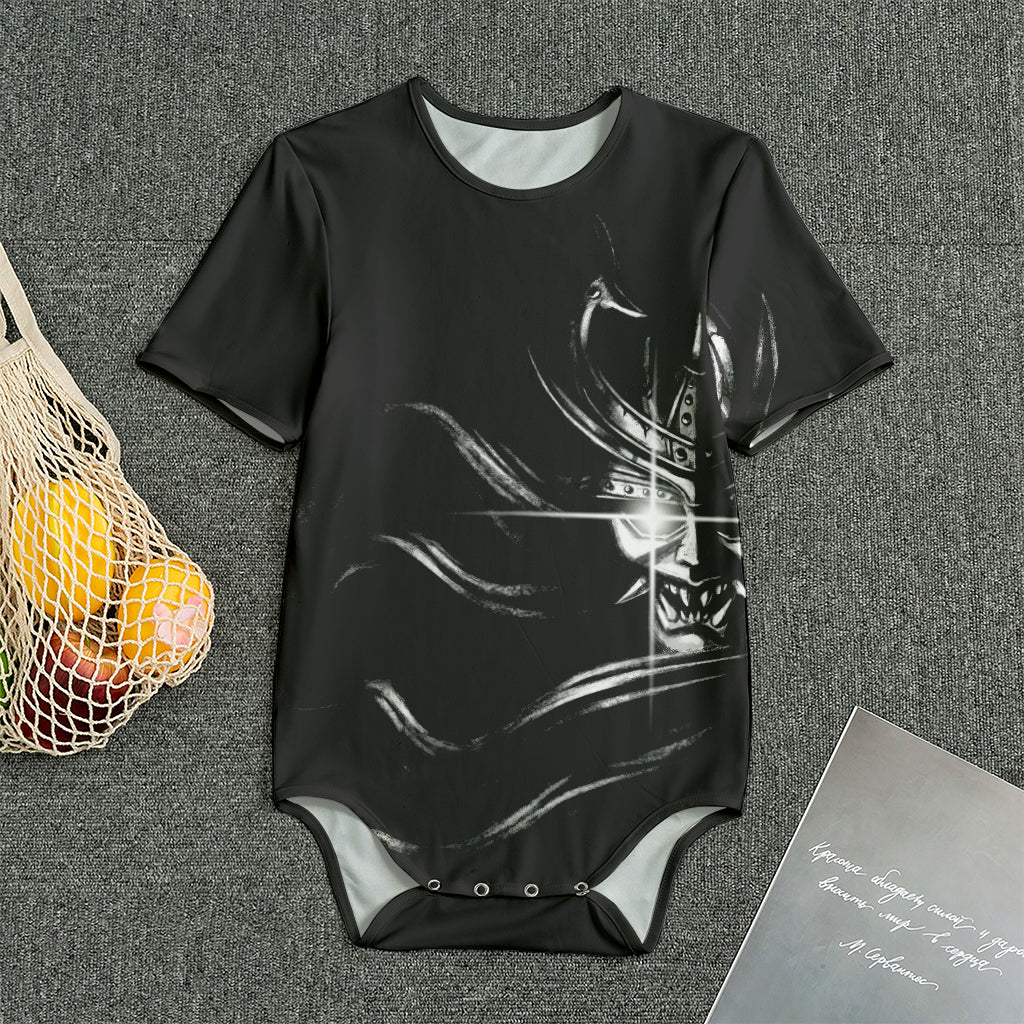 Evil Samurai Mask Print Men's Bodysuit