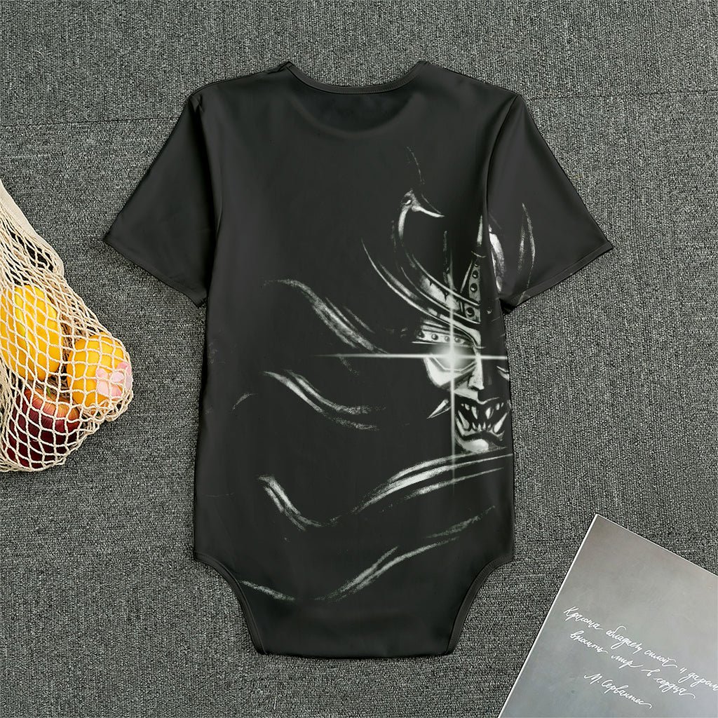 Evil Samurai Mask Print Men's Bodysuit