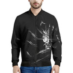 Evil Samurai Mask Print Men's Bomber Jacket