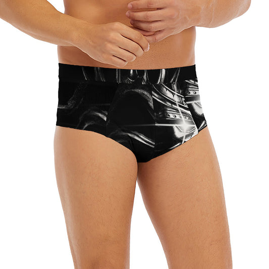 Evil Samurai Mask Print Men's Briefs