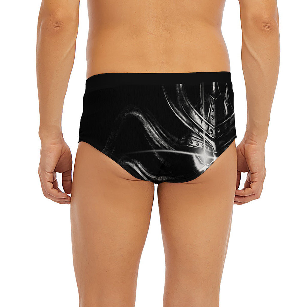 Evil Samurai Mask Print Men's Briefs