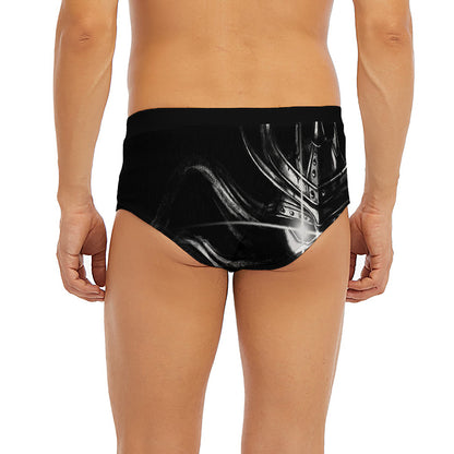 Evil Samurai Mask Print Men's Briefs