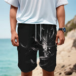 Evil Samurai Mask Print Men's Cargo Shorts