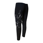 Evil Samurai Mask Print Men's Compression Pants