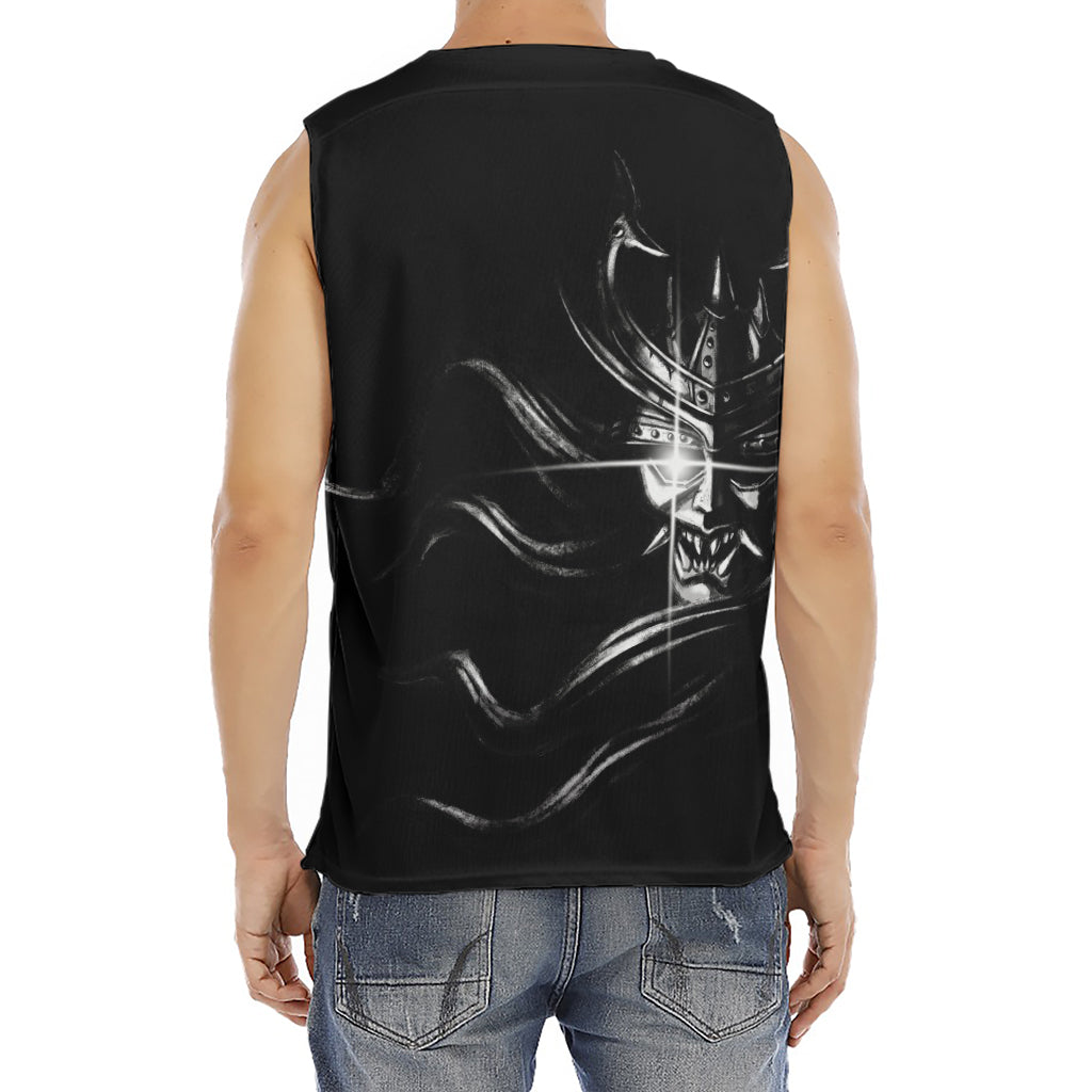 Evil Samurai Mask Print Men's Fitness Tank Top