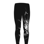 Evil Samurai Mask Print Men's leggings