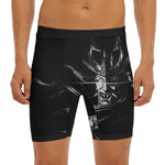 Evil Samurai Mask Print Men's Long Boxer Briefs