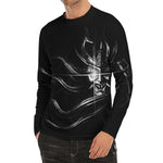 Evil Samurai Mask Print Men's Long Sleeve Rash Guard
