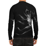 Evil Samurai Mask Print Men's Long Sleeve Rash Guard