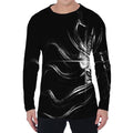 Evil Samurai Mask Print Men's Long Sleeve T-Shirt