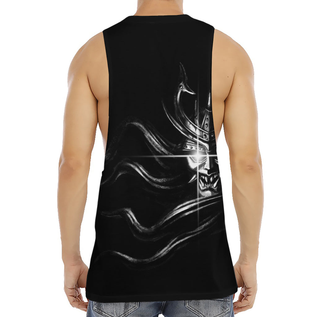 Evil Samurai Mask Print Men's Muscle Tank Top