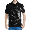 Evil Samurai Mask Print Men's Polo Shirt