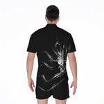 Evil Samurai Mask Print Men's Rompers