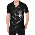 Evil Samurai Mask Print Men's Shirt
