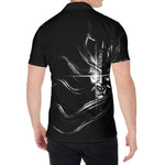Evil Samurai Mask Print Men's Shirt