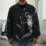 Evil Samurai Mask Print Men's Shirt Jacket
