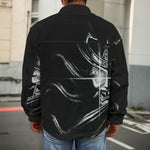 Evil Samurai Mask Print Men's Shirt Jacket