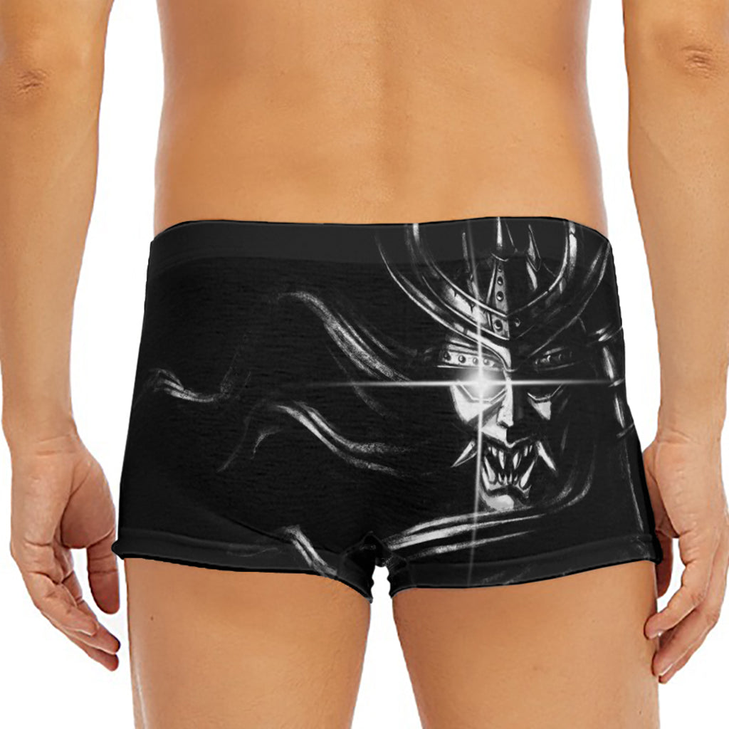 Evil Samurai Mask Print Men's Short Boxer Briefs