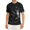 Evil Samurai Mask Print Men's Short Sleeve Rash Guard