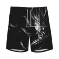Evil Samurai Mask Print Men's Athletic Shorts