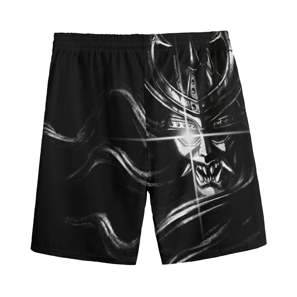 Evil Samurai Mask Print Men's Sports Shorts
