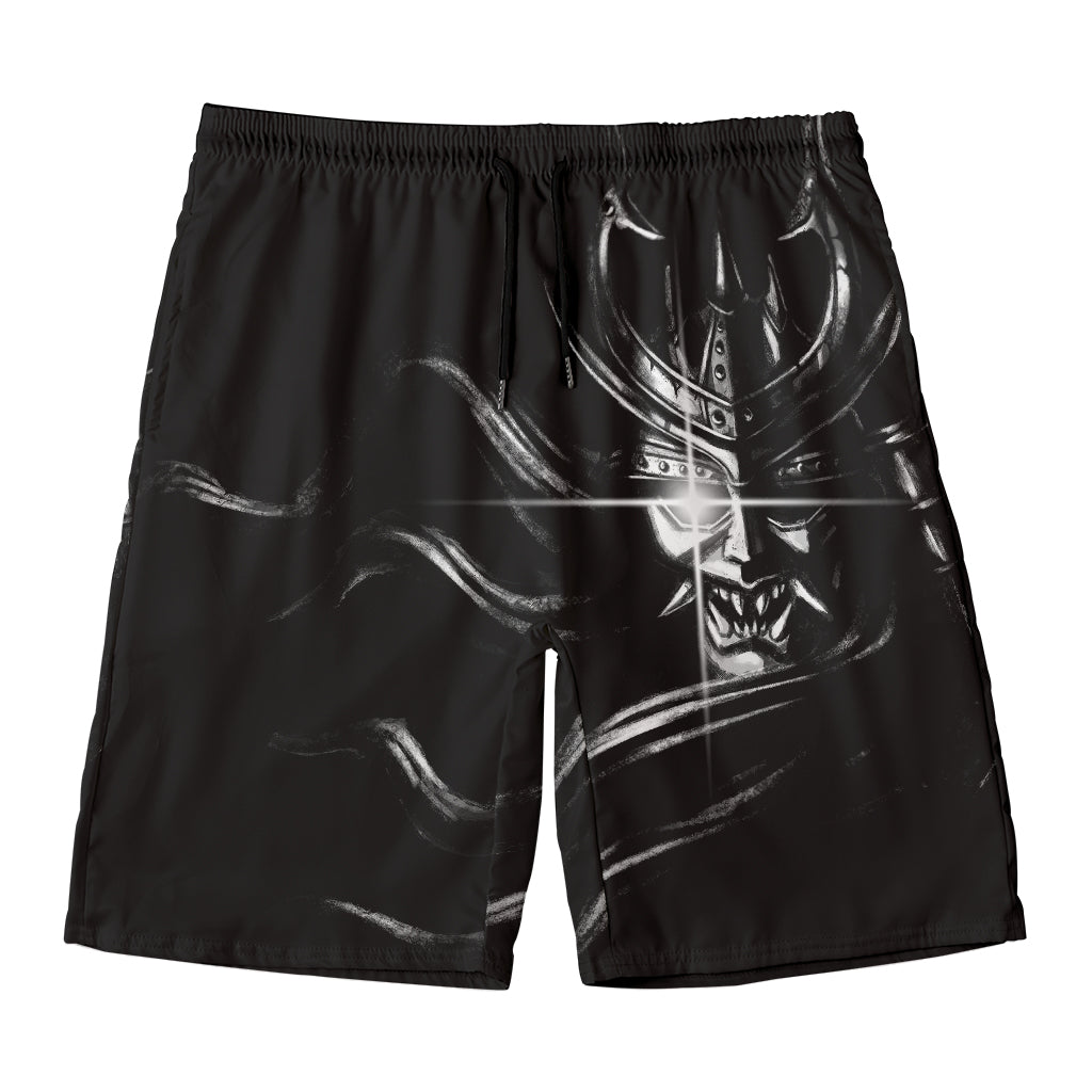Evil Samurai Mask Print Men's Swim Trunks