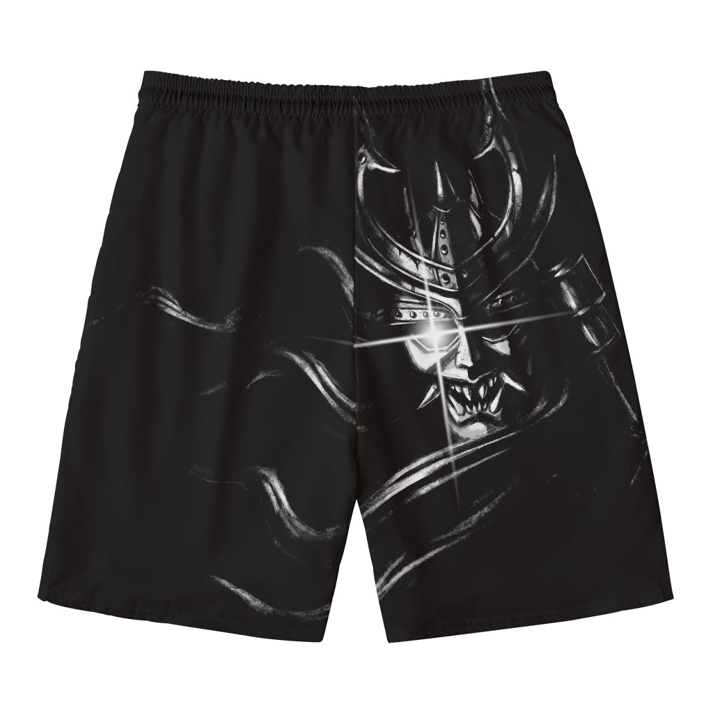 Evil Samurai Mask Print Men's Swim Trunks