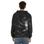 Evil Samurai Mask Print Men's Velvet Pullover Hoodie