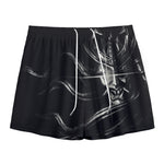 Evil Samurai Mask Print Mesh Shorts