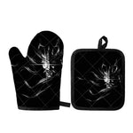 Evil Samurai Mask Print Oven Mitt And Pot Holder Set