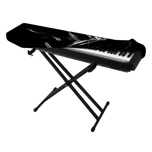 Evil Samurai Mask Print Piano Keyboard Cover