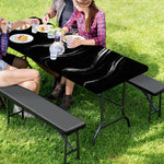 Evil Samurai Mask Print Picnic Table Cover