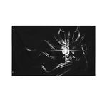 Evil Samurai Mask Print Polyester Flag
