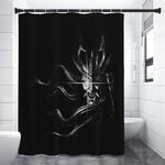 Evil Samurai Mask Print Premium Shower Curtain