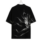 Evil Samurai Mask Print Rayon Hawaiian Shirt