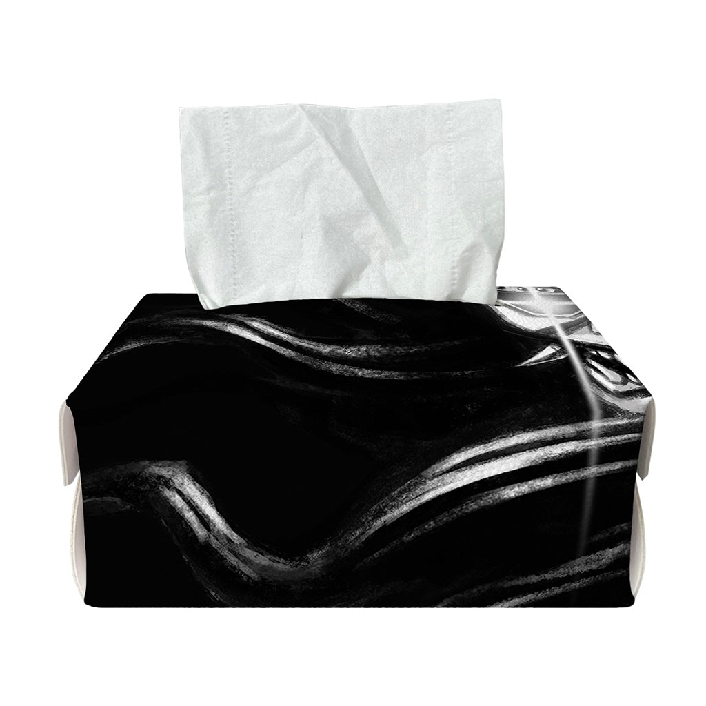 Evil Samurai Mask Print Rectangle Tissue Box Cover
