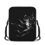 Evil Samurai Mask Print Rectangular Crossbody Bag