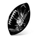 Evil Samurai Mask Print Rugby Ball