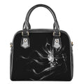 Evil Samurai Mask Print Shoulder Handbag